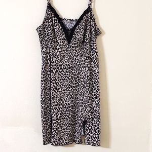 George Animal Print Nightgown - Size Large